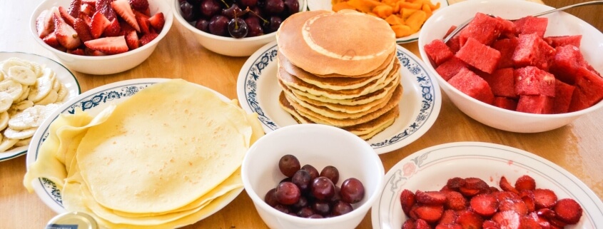 Making a healthy pancake on Pancake Day!