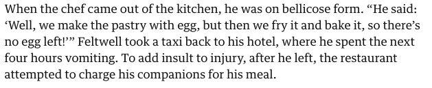 A chef in Amsterdam did not know enough about food allergies