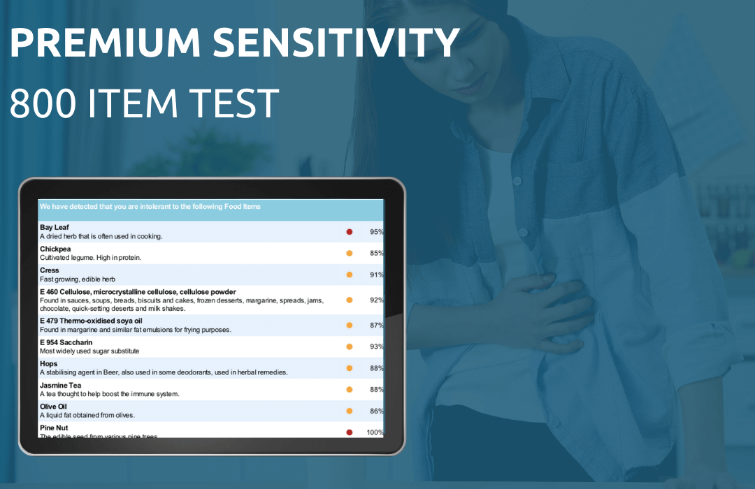 Elimination diet following an allergy or intolerance test TMA PREMIUM 800 2021 v2 BLUE
