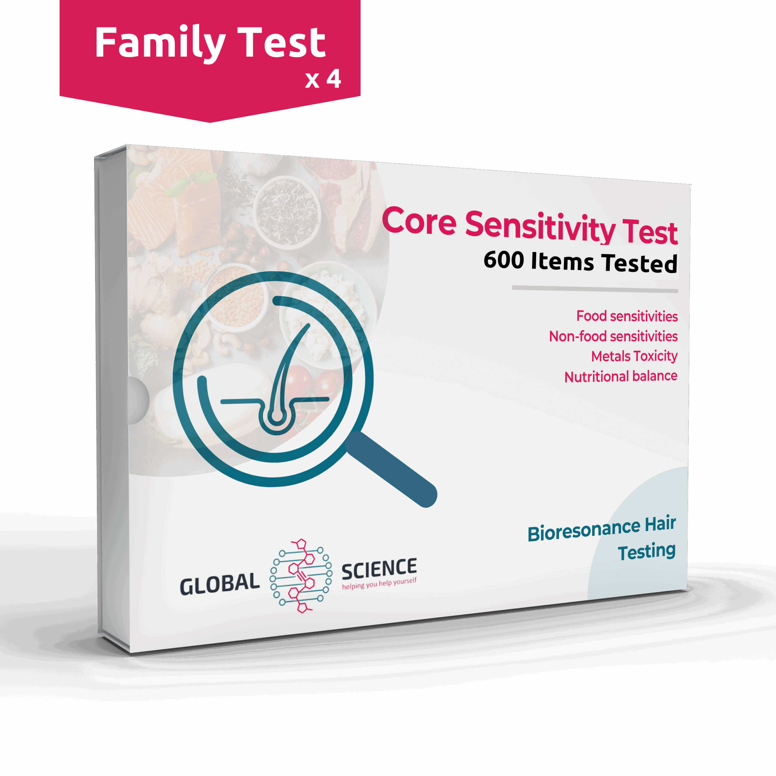 Our 600 items tested Core sensitivity test, family pack